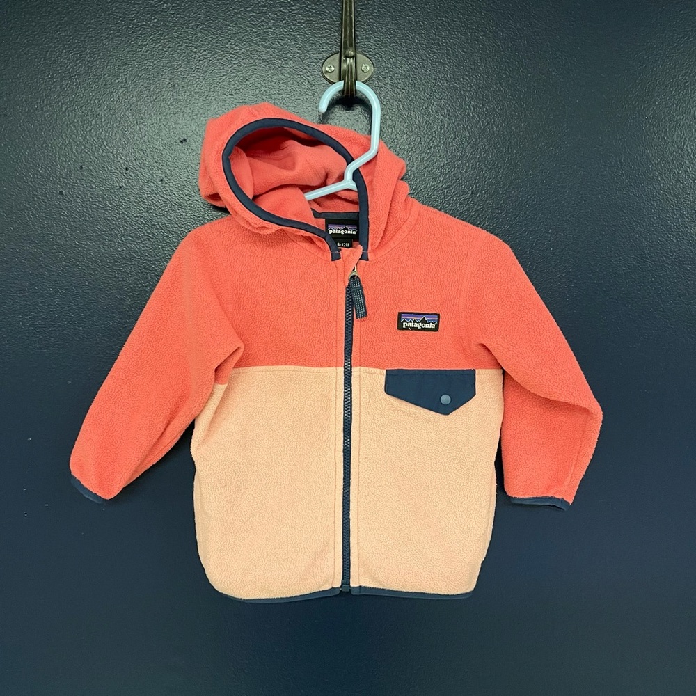 Patagonia fleece jacket 6-12 months, rosebud pink